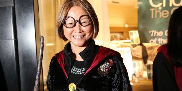 A fan lines up at the release event for "Harry Potter and the Cursed Child" at a bookstore in London on July 30, 2016.