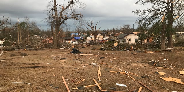 Damage in Hattiesburg, Miss.