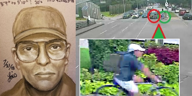 Authorities have released a sketch and surveillance images showing the suspect in Dr. Hausknecht's death.