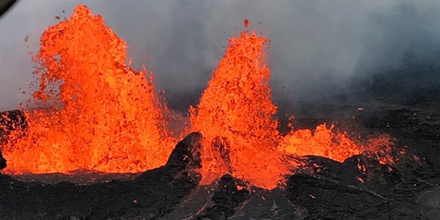 Lava has been oozing out of the fissures since Kilauea volcano began erupting nearly three weeks ago.