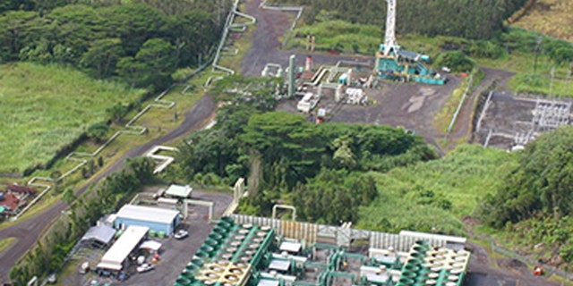 The Puna Geothermal Venture, located near the latest volcanic eruption on Hawaii's Big Island.