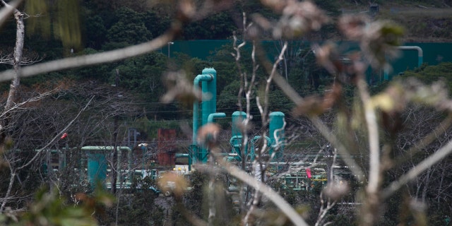A geothermal plant is seen from the Leilani Estates subdivision near Pahoa, Hawaii, Tuesday, May 22, 2018.