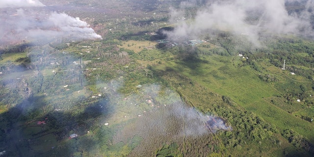 One new fissure opened up west of Highway 132 along Hale Kamahina Loop Road.