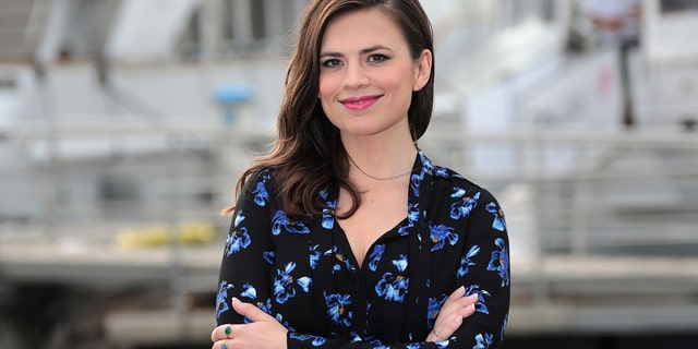 Actress Hayley Atwell poses during a photocall for the television series "Conviction" during the annual MIPCOM television programme market in Cannes, France, October 17, 2016. REUTERS/Eric Gaillard - LR1ECAH0OT70C