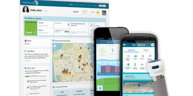 The Propeller platform is designed to help patients and their physicians better understand and control respiratory disease to reduce preventable emergency room visits, hospitalizations and unnecessary suffering. Propeller is a novel combination of snap-on sensors, mobile apps, analytics and personal services to empower people to achieve better self-management of asthma, COPD and other respiratory disease, while reducing the burden of chronic disease management. Propeller uses remote monitoring to track when and how often patients use their inhaled medications. This real-time information, coupled with analytics and personal services, contributes to positive behavior change, improved quality of life and reduced costs. (PRNewsFoto/Propeller Health)