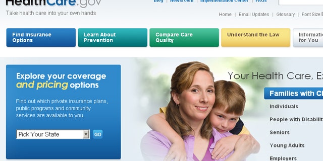 Shown here is the Healthcare.gov website.