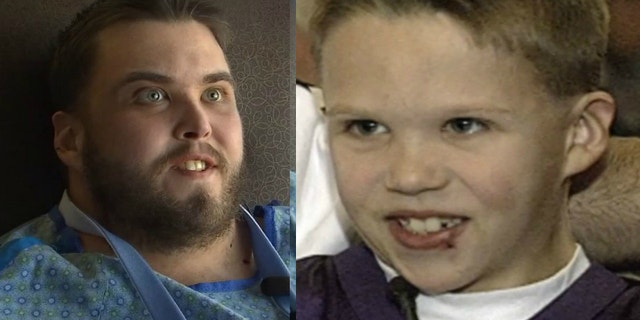 Jaren, pictured right in an interview before his first heart transplant, received the new heart on June 23.
