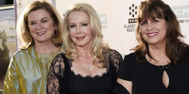 Cast members actresses Heather Menzies-Urich (L), Kym Karath (C) and Debbie Turner pose during 50th anniversary screening of musical drama film "The Sound of Music" at the opening night gala of the 2015 TCM Classic Film Festival in Los Angeles, California March 26, 2015. Menzies-Urich is dead at 68.