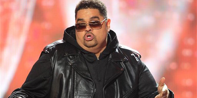 In this Oct. 1, 2011 photo, rapper Heavy D, also known as Dwight Arrington Myers, performs during the BET Hip Hop Awards in Atlanta.