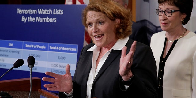 Republicans are seeking to unseat Democratic Sen. Heidi Heitkamp of North Dakota, seen here.