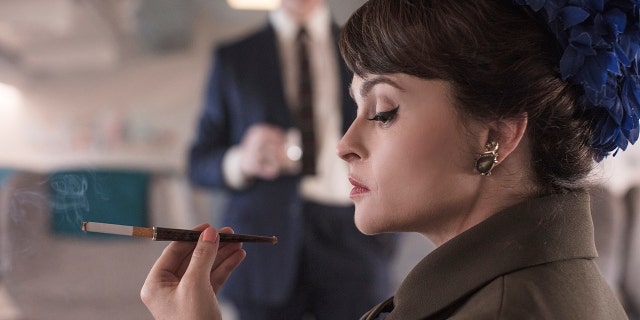 British actress Helena Bonham Carter as Princess Margaret in "The Crown."