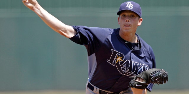 April 3: Tampa Bay Rays starter Jeremy Hellickson delivers to the Minnesota Twins during the first inning of a spring training baseball game in Fort Myers, Fla.