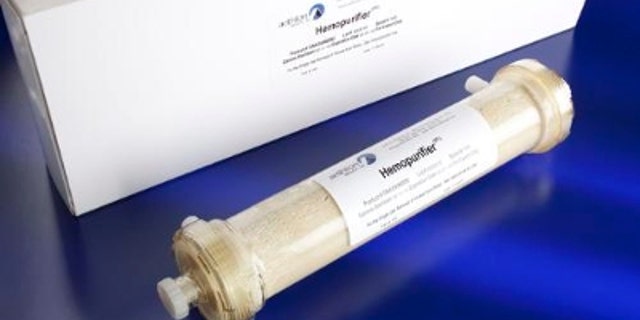 This photo shows the Aethlon Hemopurifier,