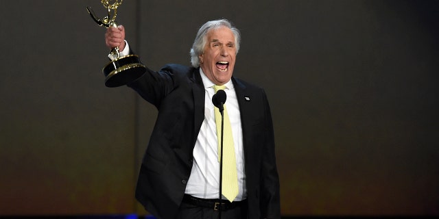 Henry Winkler accepts the award for outstanding supporting actor in a comedy series for "Barry" at the 70th Primetime Emmy Awards on Monday, Sept. 17, 2018, at the Microsoft Theater in Los Angeles.