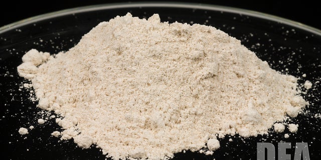 Powdered heroin is pictured in this undated handout photo courtesy of the United States Drug Enforcement Administration. REUTERS/US DEA/Handout via Reuters