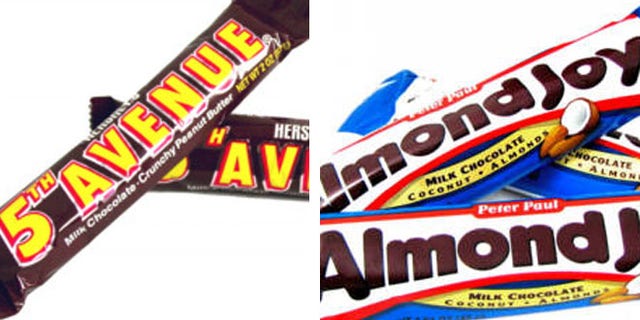 Almond Joy, Fifth Avenue, Take 5 and York are products made with corn syrup.