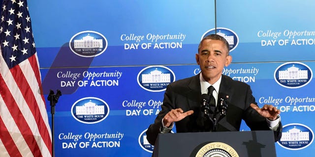Dec. 4, 2014: President Obama speaks at the Summit on College Opportunity at the Ronald Reagan Building in Washington.
