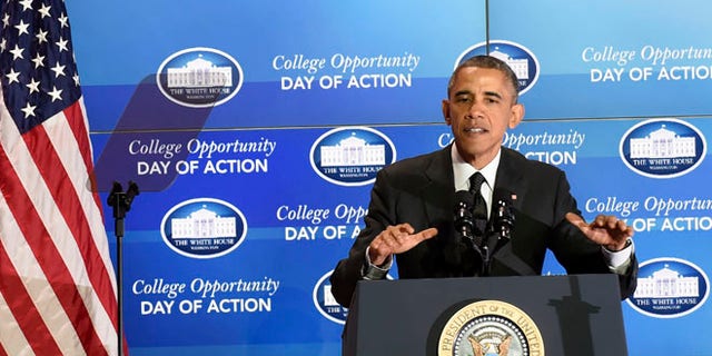 Dec. 4, 2014: President Obama speaks at the Summit on College Opportunity at the Ronald Reagan Building in Washington.