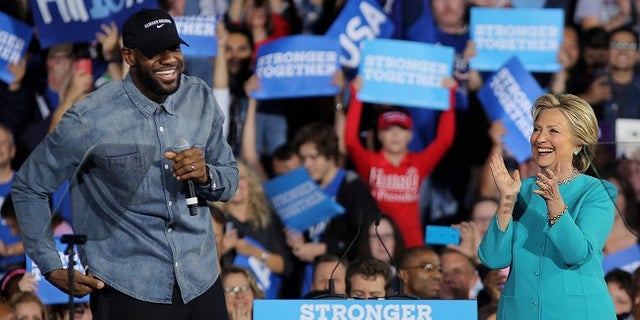 LeBron James endorsed Hillary Clinton in last year's presidential election.
