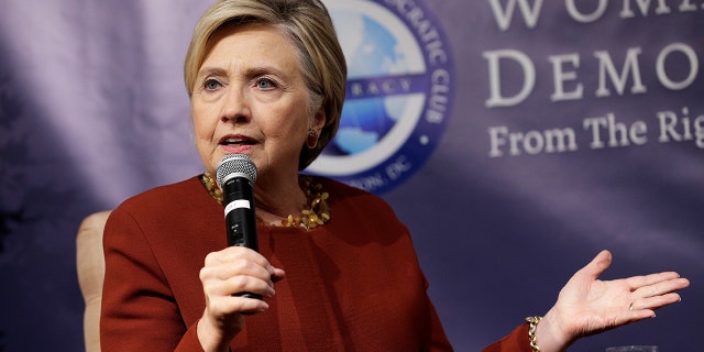 Former U.S. Secretary of State and 2016 Democratic presidential nominee Hillary Clinton speaks in Washington, Nov. 2, 2017.