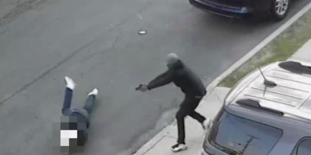 Video footage shows shooting victim Salvatore Zottola, 41, attempting to escape a gunman.