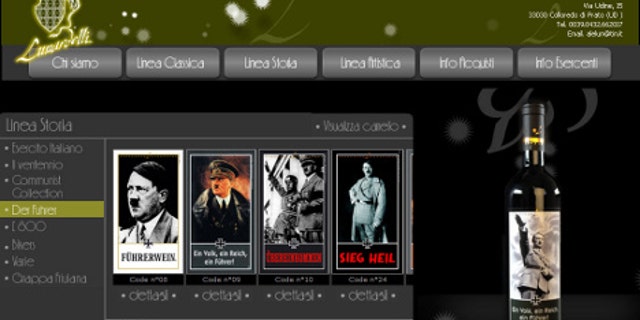 Italian wine maker Vina Lunardelli sells wines featuring images of Adolf Hitler and Nazi slogans.