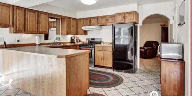 Despite its unusual exterior, the home is surprisingly conventional inside.