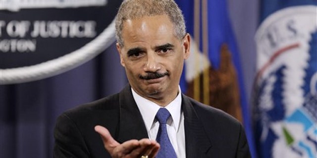 Attorney General Eric Holder speaks at a news conference at the Justice Department in Washington Nov. 29. (AP Photo)