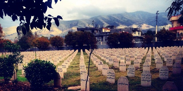 A graveyard contains the remains of many Iraqi Kurds killed in poison gas attacks by the Saddam Hussein regime.