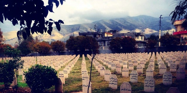 A graveyard contains the remains of many Iraqi Kurds killed in poison gas attacks by the Saddam Hussein regime.
