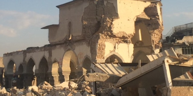 Al-Baghdadi last appeared at the Grand al-Nuri mosque in Mosul - shown here after fighting badly damaged it - to declare himself the so-called “caliph of ISIS.”