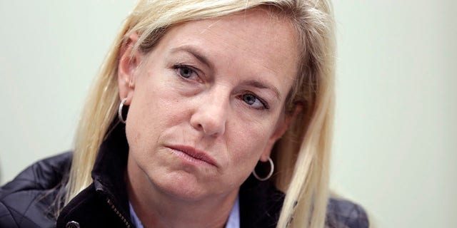 “As a result of bad judicial rulings from activist judges and inaction by Congress, we are seeing a flood of family units and unaccompanied alien children,” Homeland Security Secretary Kirstjen Nielsen said Wednesday afternoon in a statement to Fox News. (AP Photo/Gregory Bull)