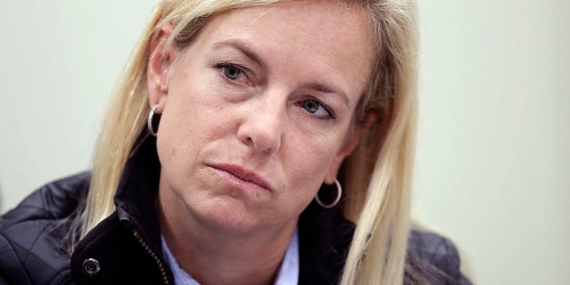 Kirstjen Nielsen, shown in an undated photo, resigned as secretary of Homeland Security after meeting with President Trump at the White House on Sunday. (Associated Press)