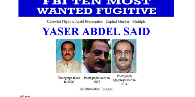 Yasser Said has been on the run since Jan. 1, 2008, when authorities say he killed his two daughters because they were becoming to westernized. (FBI)