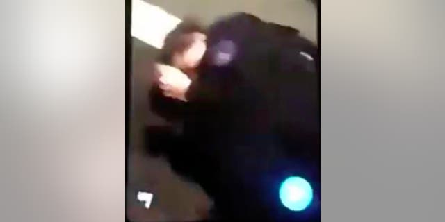 A female police officer was attacked in a suburb of Paris by a group of youths who then posted videos of the attack online, authorities said.