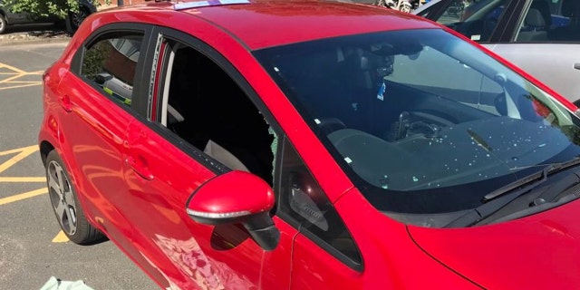 These dramatic pictures show the moment police officers broke into a âblazing hotâ car to free two sweltering dogs. See Ross Parry story RPYHOTDOG; The two officers at the scene said they could feel the heat coming from the car during their rescue operation â and said even they were âstruggling to breatheâ because of the scorching weather. The dogs had been left in the vehicle in York city centre for a staggering 30 minutes yesterday (Mon). The cops were left with no option but to smash the window of the car to get to the dogs. They were then taken in by the local RSPCA where they were given cool baths. The RSPCA has indicated their intention to prosecute the owners. In a tweet, North Yorkshire Police said: "There is no excuse for this, I am utterly appalled.