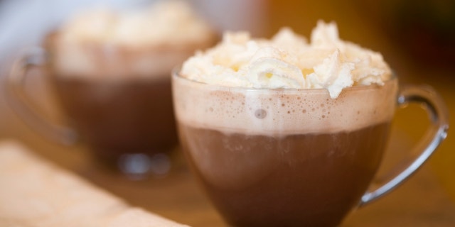 Cups of hot cocoa