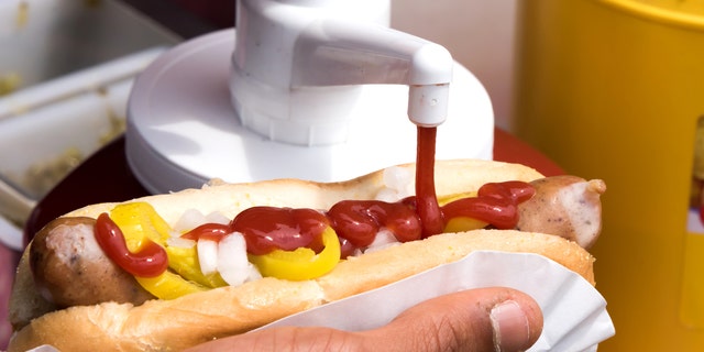 hotdog with ketchup and mustard istock medium