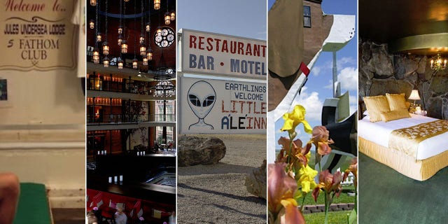 From sleeping with the fishes to lying like a dog, you can stay at some pretty unique hotels.