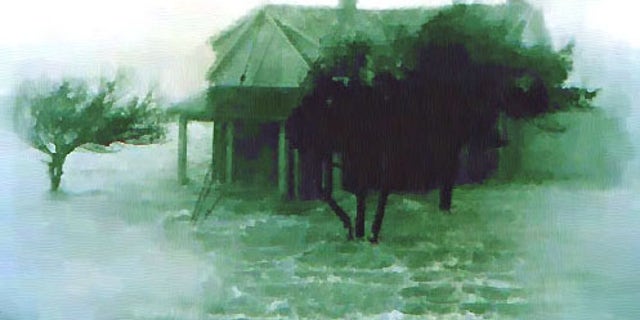 An image showing flooding from Hurricane Audrey, which killed about 500 people in 1957.