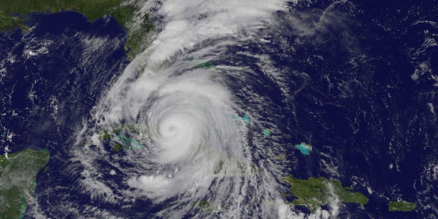 The National Oceanic and Atmospheric Administration's GOES East satellite captured this visible image of Category 4 Hurricane Irma on Saturday (Sept. 9) at 10:37 a.m. EDT (1437 GMT).