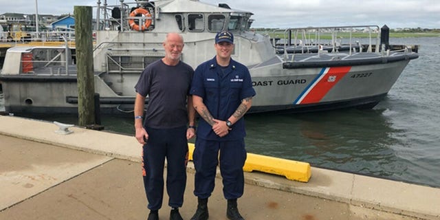 Duncan Hutchison had to be rescued by the Coast Guard off New Jersey after his boat -- which he intended to row all the way to Scotland -- drifted off course because of bad weather.