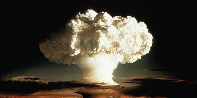1952 FILE PHOTO - The mushroom cloud of the first test of a hydrogen bomb, "Ivy Mike", as photographed on Enewetak, an atoll in the Pacific