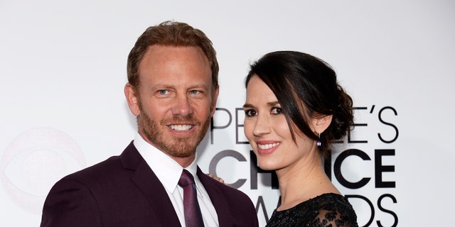 Ian Ziering and Erin Kristine Ludwig arrive at the 2014 People's Choice Awards on January 8, 2014 in Los Angeles, California.