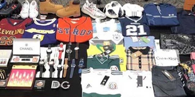 More than 180,000 counterfeit items were seized by ICE in Laredo, Texas last month.