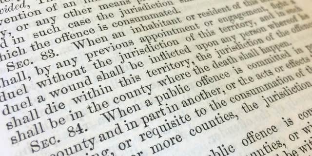 Feb. 13, 2015: The 1864 Idaho law dealing with dueling in Boise, Idaho.