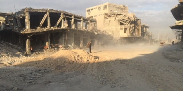 Heavy destruction in Mosul's Old City.