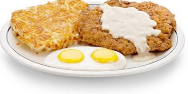 IHOP's Country Fried Steak and Eggs breakfast has as many calories and saturated fat grams as five McDonald's Egg McMuffins, says the Center for Science in the Public Interest.