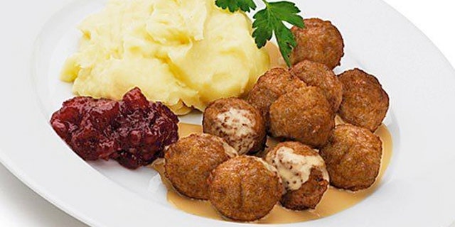 Swedish meatballs with lingenberry jam sold by Ikea.