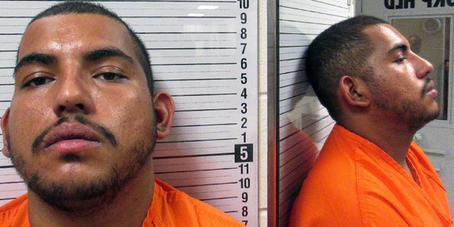 Undated booking photo provided by the Park County, Wyo., Sheriff's Office shows Jesus Deniz Mendoza (A.K.A Jesus Deniz), who is suspected of shooting a family in Montana.